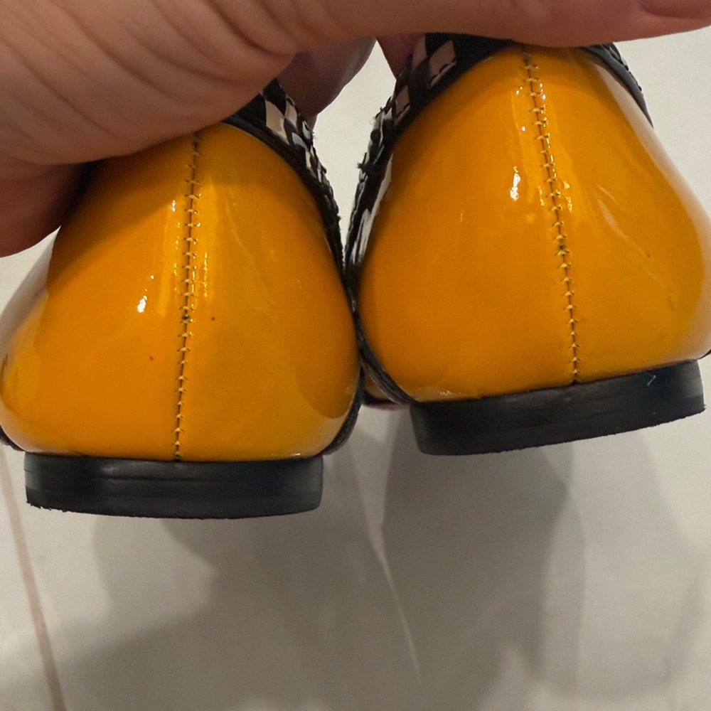 Kate Spade Yellow and White Taxi Flats - Picture 8 of 11